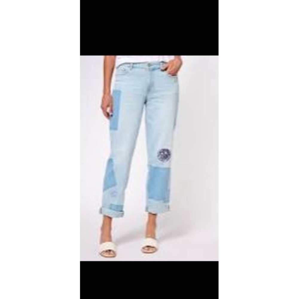 LOGO by Lori Goldstein × Smiley World Special Edition Boyfriend Jeans size 12